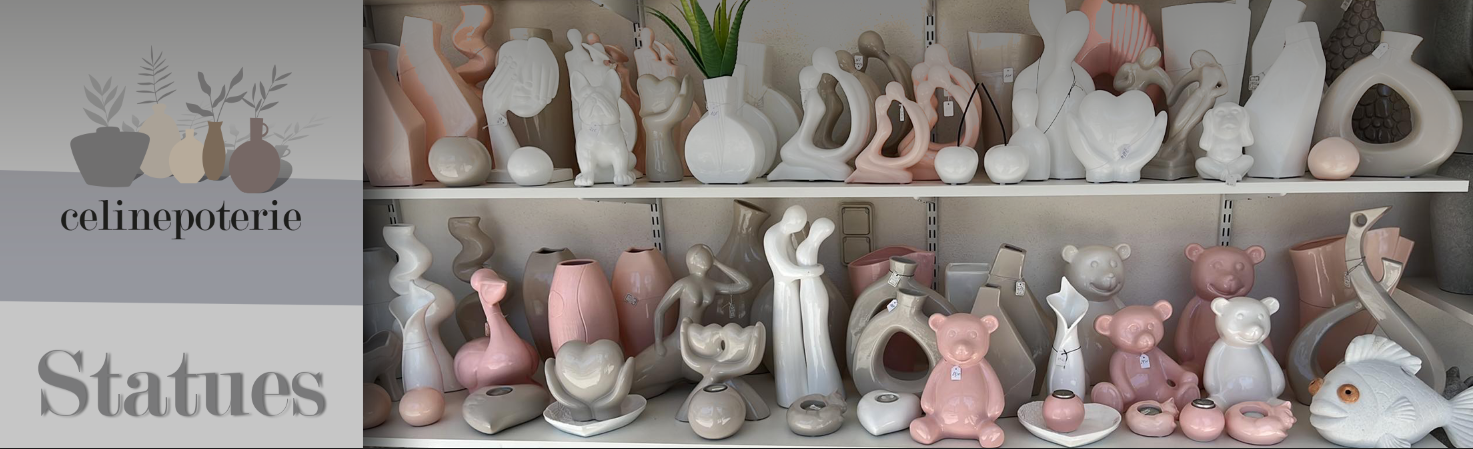 Céline poterie, vases décoratifs design d'intérieurs, statues, coupes fruits, caches pots